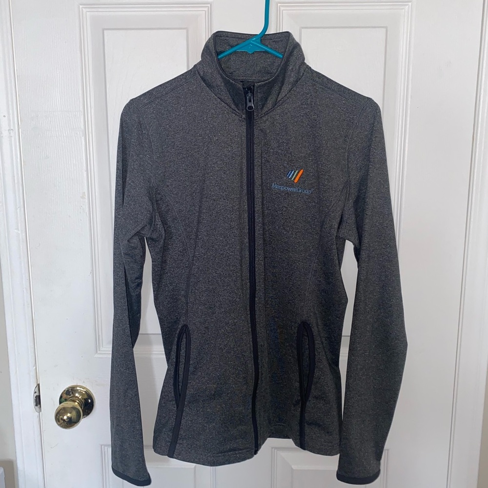 Sport-tek Ladies sport-wick stretch contrast Gray Full-Zip Jacket